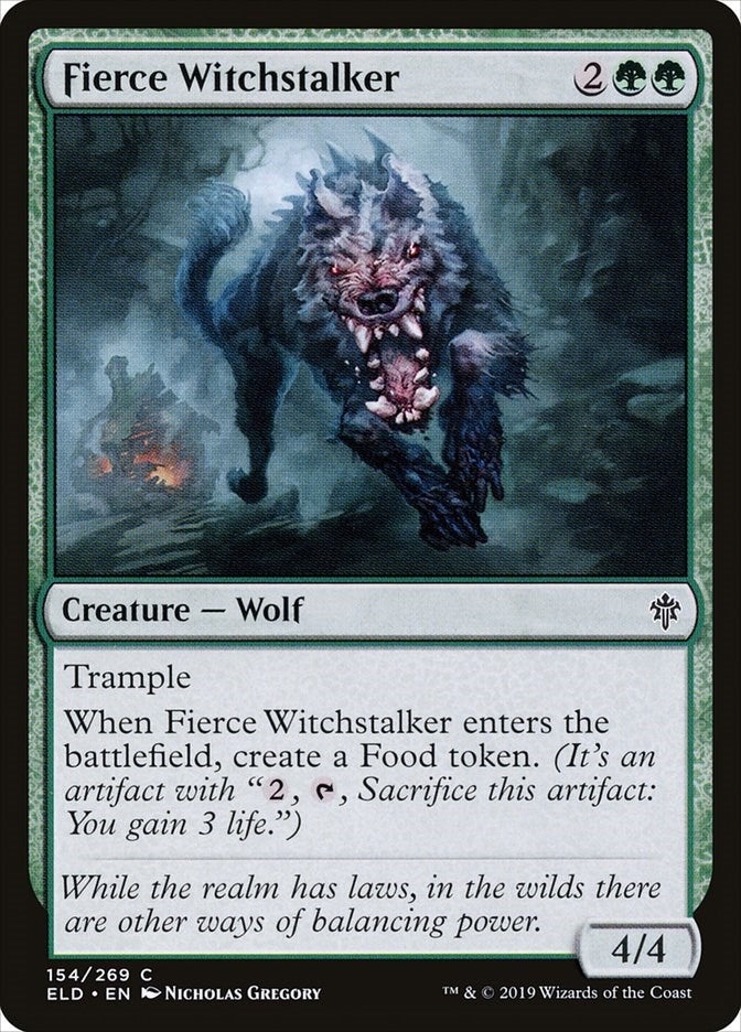 Fierce Witchstalker (154) (Throne of Eldraine)