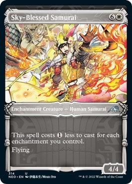 Sky-Blessed Samurai (Showcase) (314) (Kamigawa: Neon Dynasty)