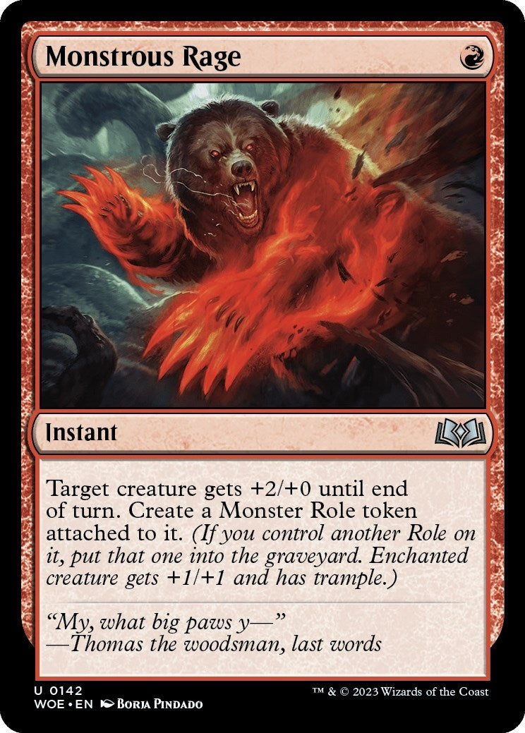 Monstrous Rage (142) (Wilds of Eldraine)