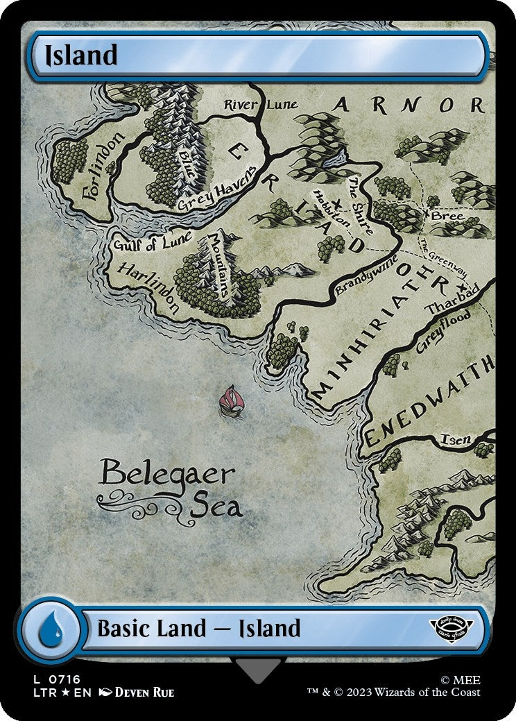 Island (0716) (Surge Foil) (716) (Universes Beyond: The Lord of the Rings: Tales of Middle-earth)