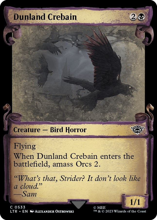 Dunland Crebain (Showcase Scrolls) (533) (Universes Beyond: The Lord of the Rings: Tales of Middle-earth)