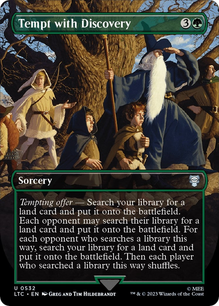Tempt with Discovery (Borderless) (532) (Commander: The Lord of the Rings: Tales of Middle-earth)