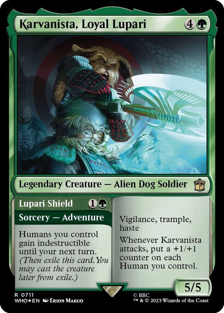 Karvanista, Loyal Lupari (Surge Foil) (711) (Universes Beyond: Doctor Who)
