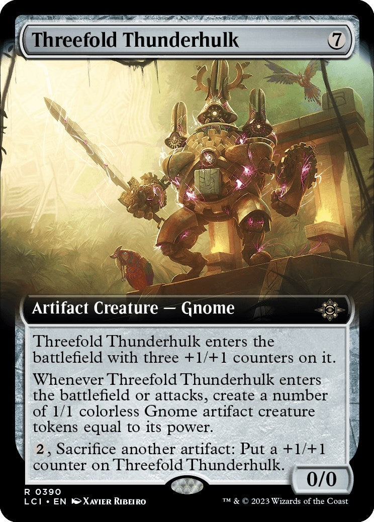 Threefold Thunderhulk (Extended Art) (390) (The Lost Caverns of Ixalan)