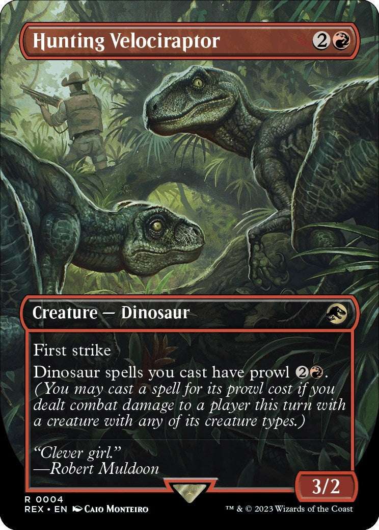 Hunting Velociraptor (Borderless) (4) (Universes Beyond: Jurassic World Collection)