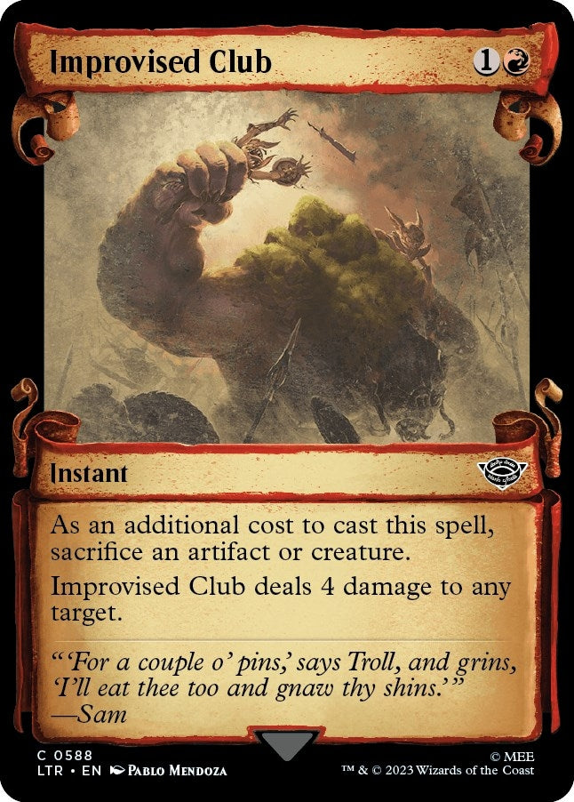 Improvised Club (Showcase Scrolls) (588) (Universes Beyond: The Lord of the Rings: Tales of Middle-earth)
