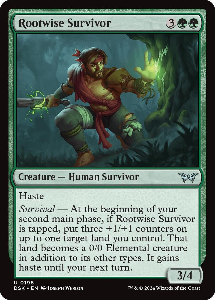 Rootwise Survivor (196) (Duskmourn: House of Horror)