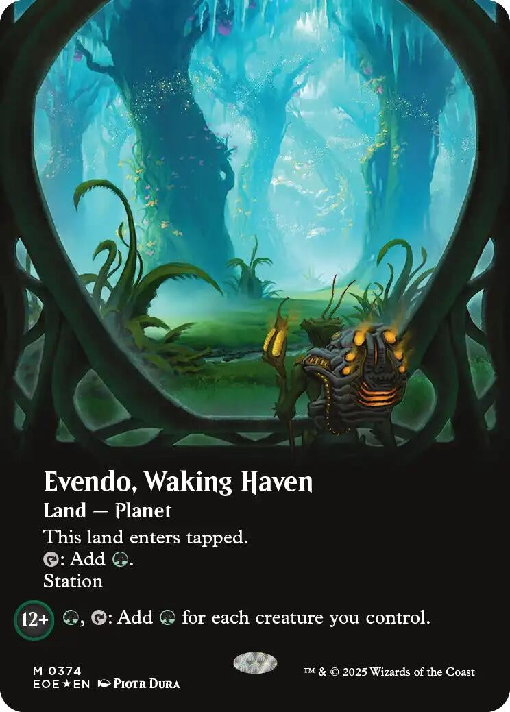 Evendo, Waking Haven (Borderless) (Galaxy Foil) (374) (Edge of Eternities)