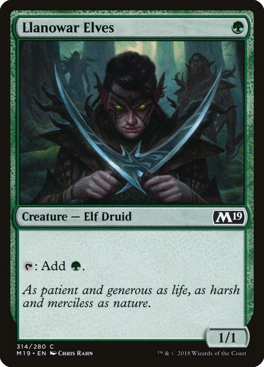 Llanowar Elves (314) (Core Set 2019)