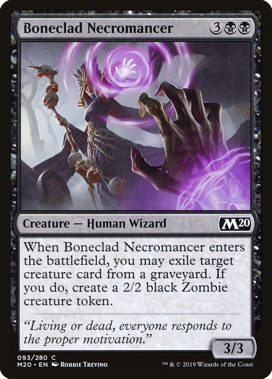Boneclad Necromancer (93) (Core Set 2020)