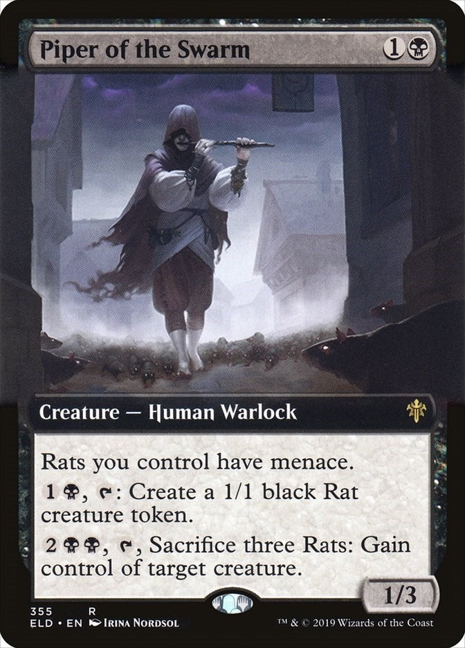 Piper of the Swarm (Extended Art) (355) (Throne of Eldraine)