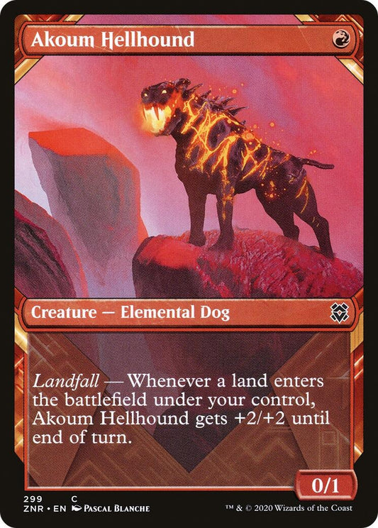Akoum Hellhound (Showcase) (299) (Zendikar Rising)