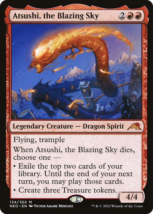 Atsushi, the Blazing Sky (134) (Kamigawa: Neon Dynasty)