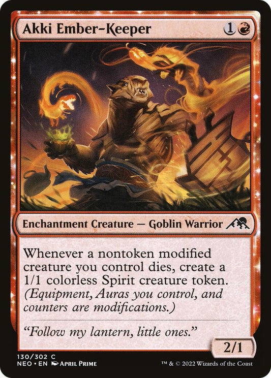 Akki Ember-Keeper (130) (Kamigawa: Neon Dynasty)