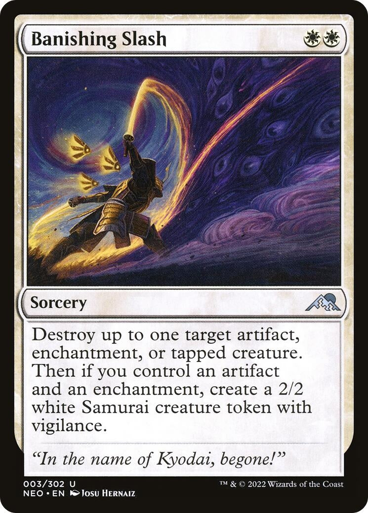 Banishing Slash (3) (Kamigawa: Neon Dynasty)