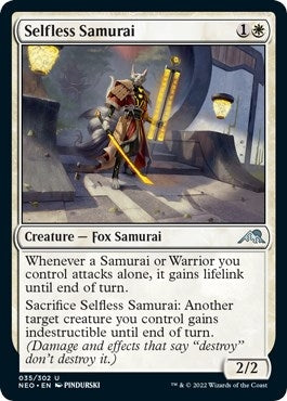 Selfless Samurai (35) (Kamigawa: Neon Dynasty)