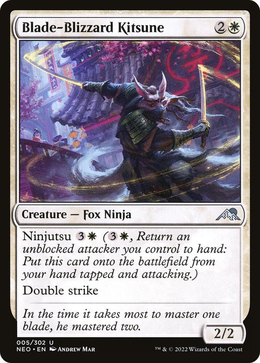 Blade-Blizzard Kitsune (5) (Kamigawa: Neon Dynasty)