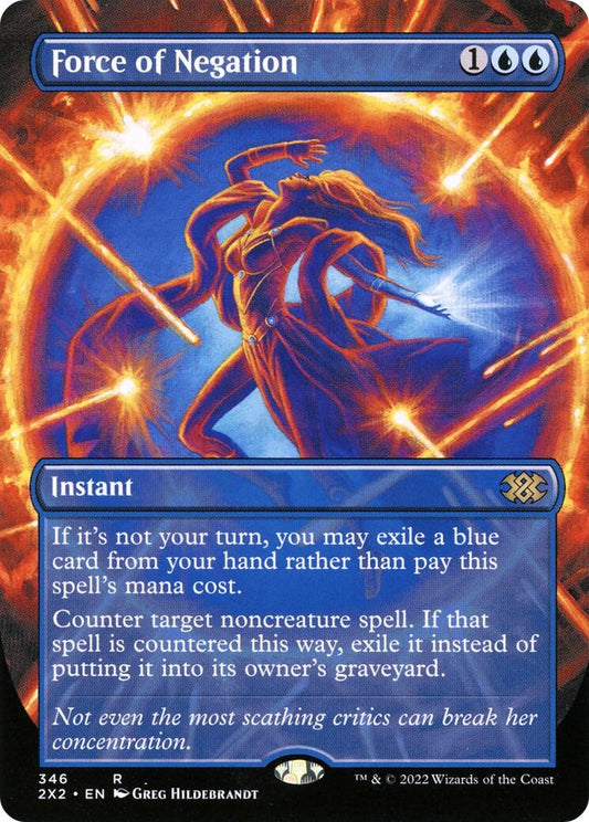 Force of Negation (Borderless) (346) (Double Masters 2022)