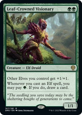 Leaf-Crowned Visionary (167) (Dominaria United)