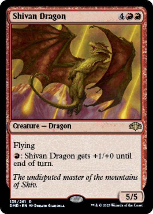 Shivan Dragon (135) (Dominaria Remastered)