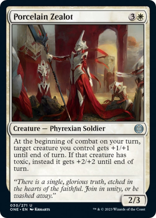 Porcelain Zealot (30) (Phyrexia: All Will Be One)
