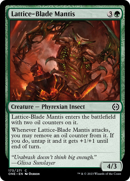 Lattice-Blade Mantis (173) (Phyrexia: All Will Be One)