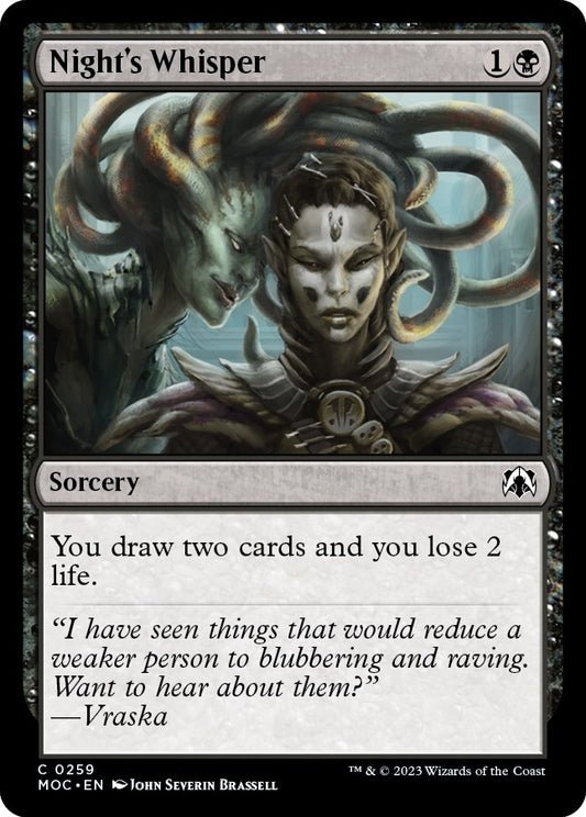 Night's Whisper (259) (Commander: March of the Machine)