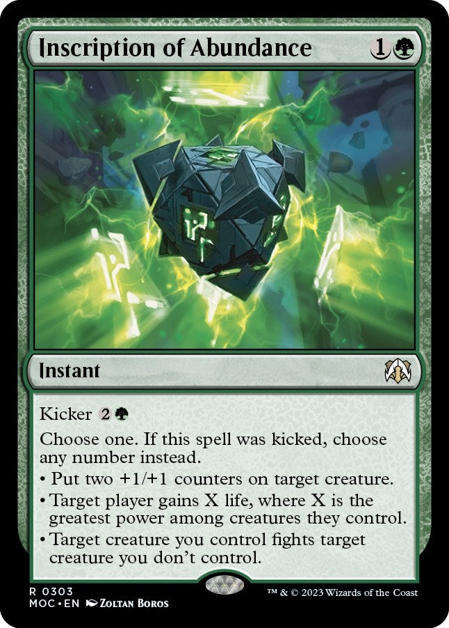 Inscription of Abundance (303) (Commander: March of the Machine)