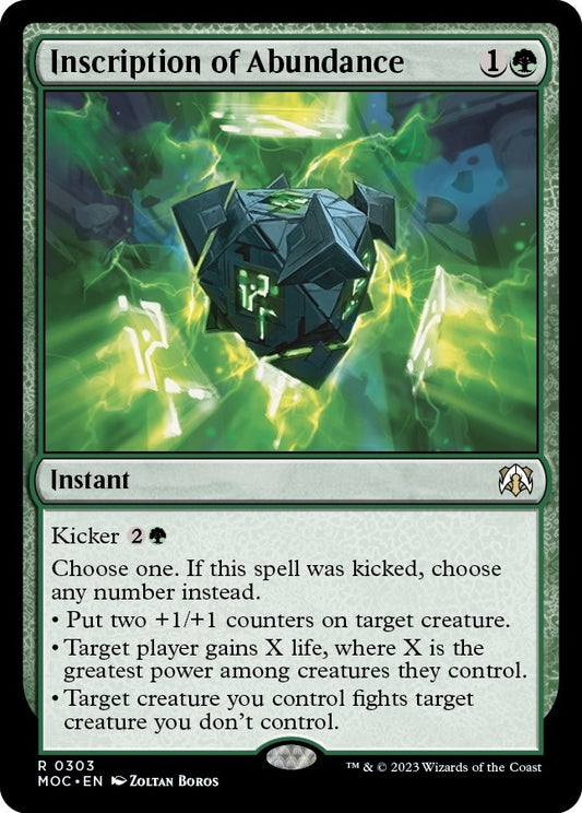 Inscription of Abundance (303) (Commander: March of the Machine)