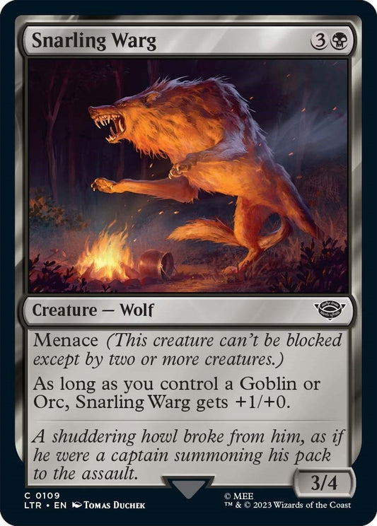 Snarling Warg (109) (Universes Beyond: The Lord of the Rings: Tales of Middle-earth)