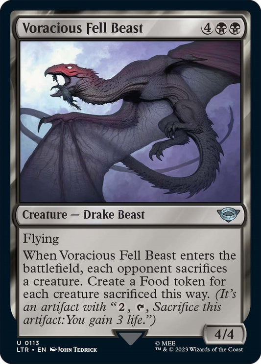 Voracious Fell Beast (113) (Universes Beyond: The Lord of the Rings: Tales of Middle-earth)