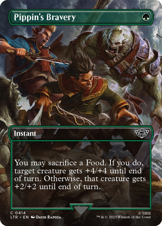 Image for Pippin's Bravery (Borderless) (414) (Universes Beyond: The Lord of the Rings: Tales of Middle-earth) - Magic: The Gathering
