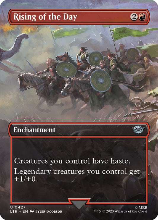 Image for Rising of the Day (Borderless) (427) (Universes Beyond: The Lord of the Rings: Tales of Middle-earth) - Magic: The Gathering
