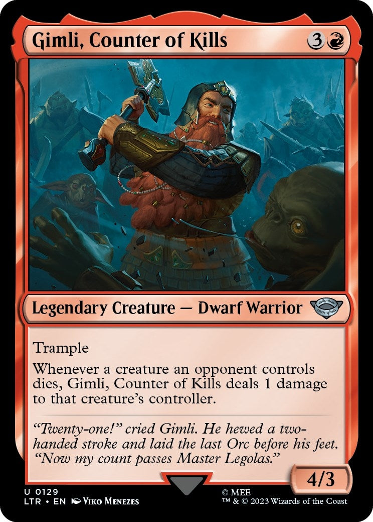 Gimli, Counter of Kills (129) (Universes Beyond: The Lord of the Rings: Tales of Middle-earth)