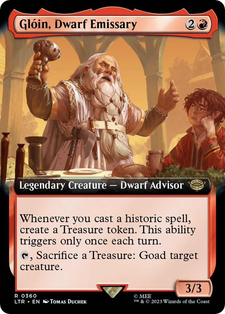 Gloin, Dwarf Emissary (Extended Art) (360) (Universes Beyond: The Lord of the Rings: Tales of Middle-earth)