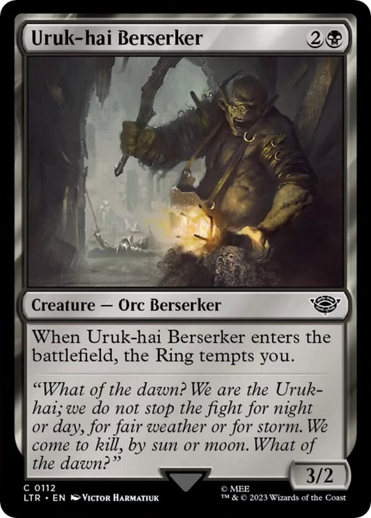 Uruk-hai Berserker (112) (Universes Beyond: The Lord of the Rings: Tales of Middle-earth)