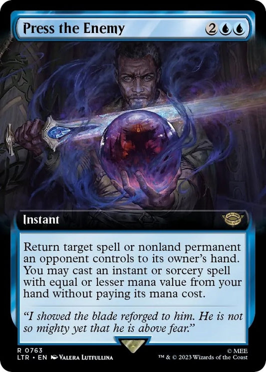 Press the Enemy (Extended Art) (Surge Foil) (763) (Universes Beyond: The Lord of the Rings: Tales of Middle-earth)