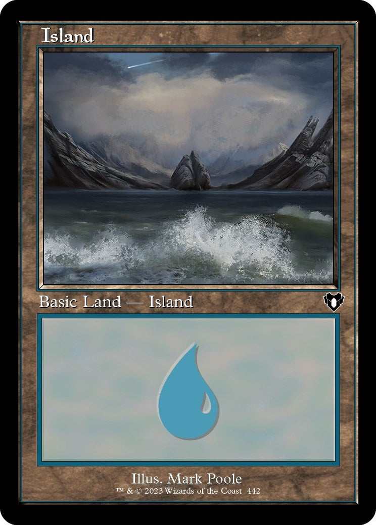 Island (442) (Retro Frame) (442) (Commander Masters)