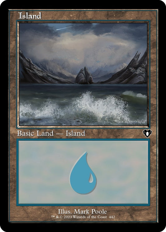 Island (442) (Retro Frame) (442) (Commander Masters)