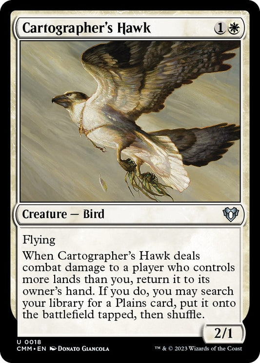 Cartographer's Hawk (18) (Commander Masters)