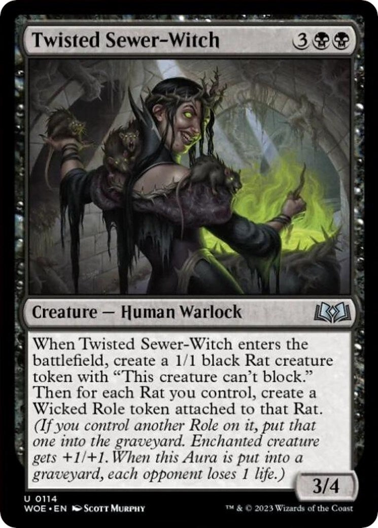 Twisted Sewer-Witch (114) (Wilds of Eldraine)