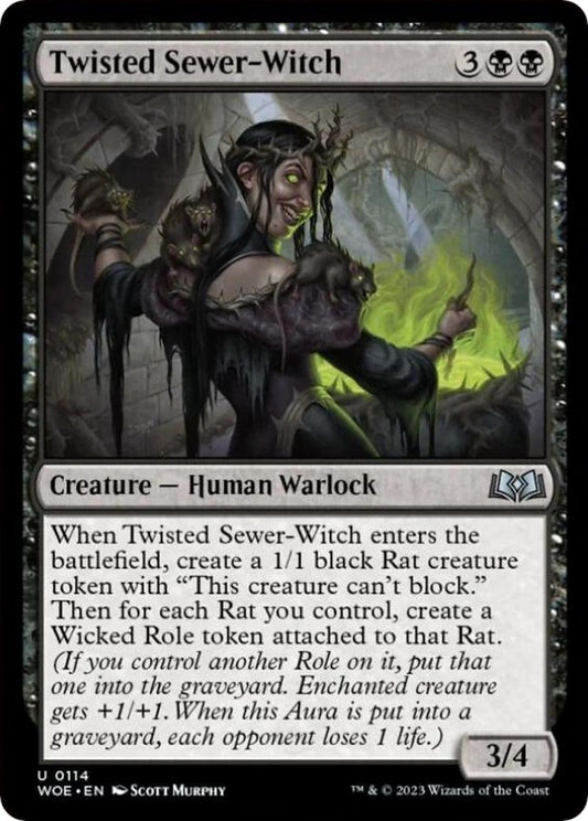 Twisted Sewer-Witch (114) (Wilds of Eldraine)