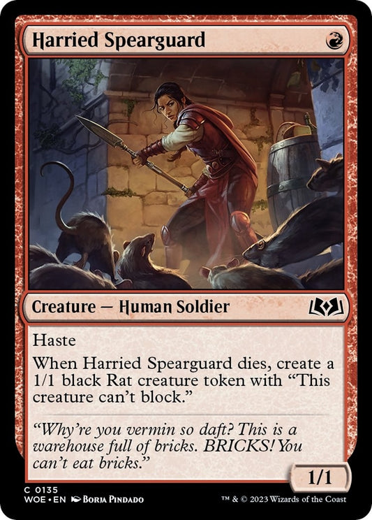 Harried Spearguard (135) (Wilds of Eldraine)