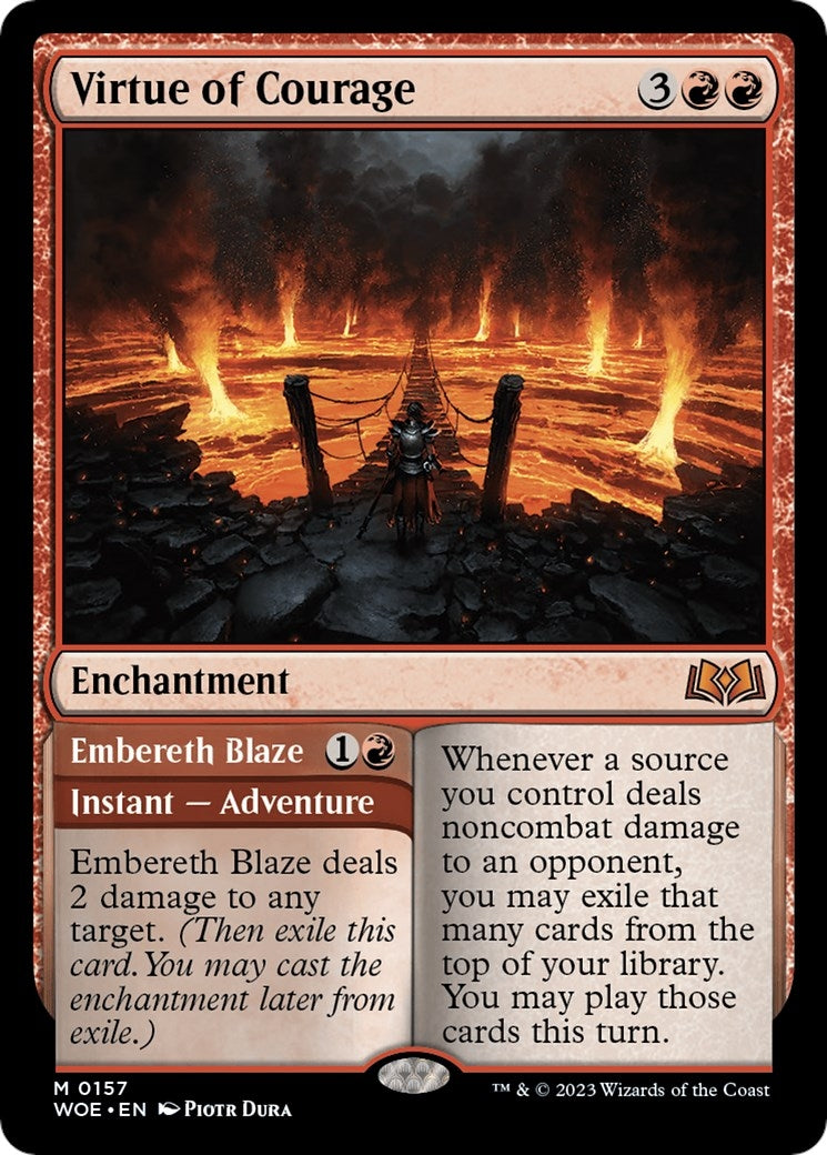 Virtue of Courage (157) (Wilds of Eldraine)
