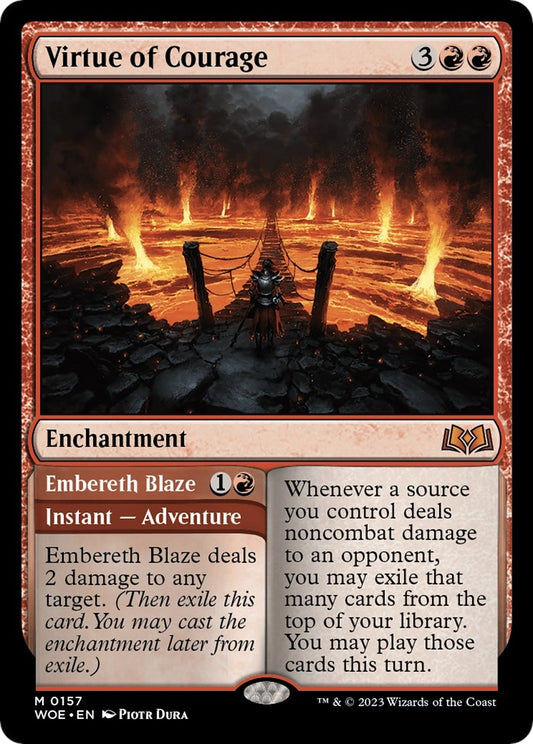 Virtue of Courage (157) (Wilds of Eldraine)