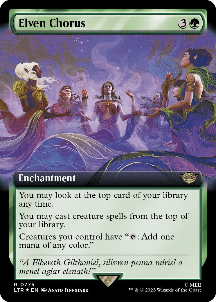 Elven Chorus (Extended Art) (Surge Foil) (775) (Universes Beyond: The Lord of the Rings: Tales of Middle-earth)