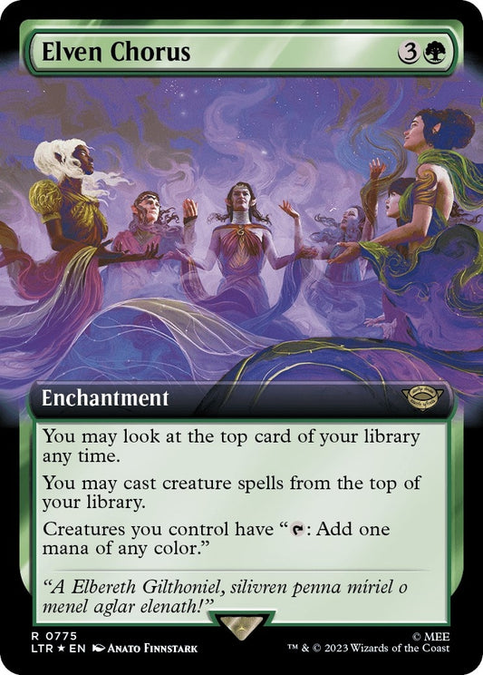 Elven Chorus (Extended Art) (Surge Foil) (775) (Universes Beyond: The Lord of the Rings: Tales of Middle-earth)