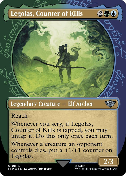 Legolas, Counter of Kills (Showcase) (Surge Foil) (816) (Universes Beyond: The Lord of the Rings: Tales of Middle-earth)