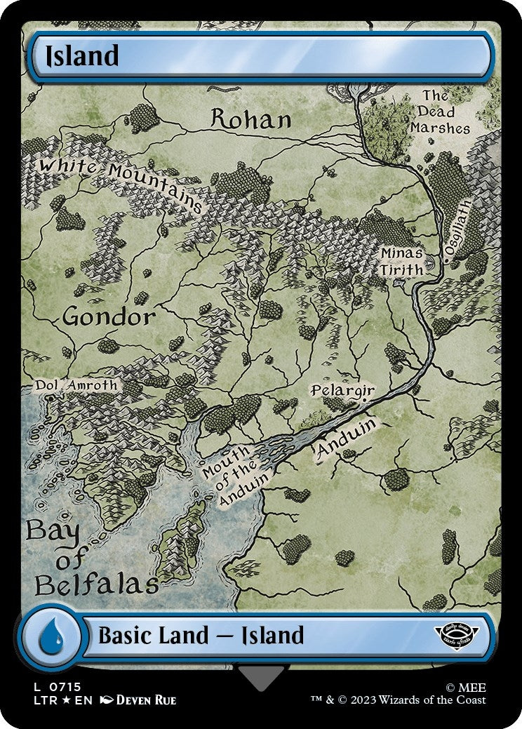 Island (0715) (Surge Foil) (715) (Universes Beyond: The Lord of the Rings: Tales of Middle-earth)