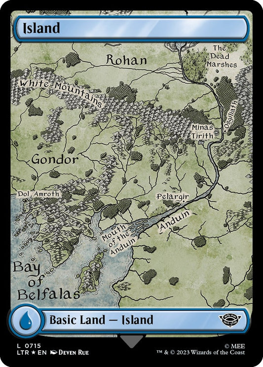 Island (0715) (Surge Foil) (715) (Universes Beyond: The Lord of the Rings: Tales of Middle-earth)